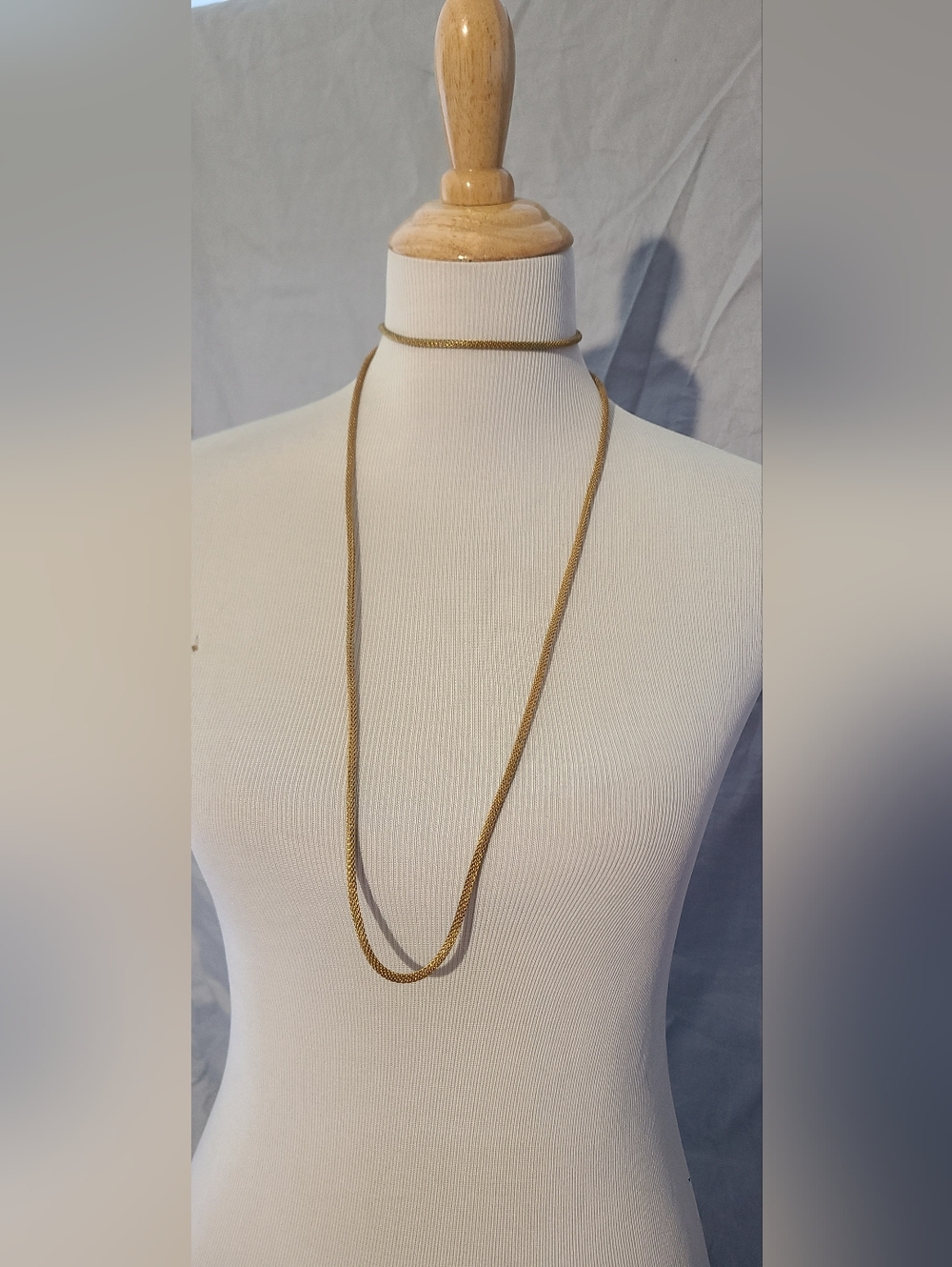 Gold Tone Long Rope Necklace - Women Jewelry